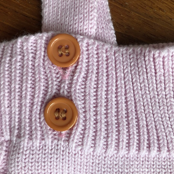 Ashmi & Co. Never Worn Pink Knit Baby Romper with Button Details - Picture 5 of 12